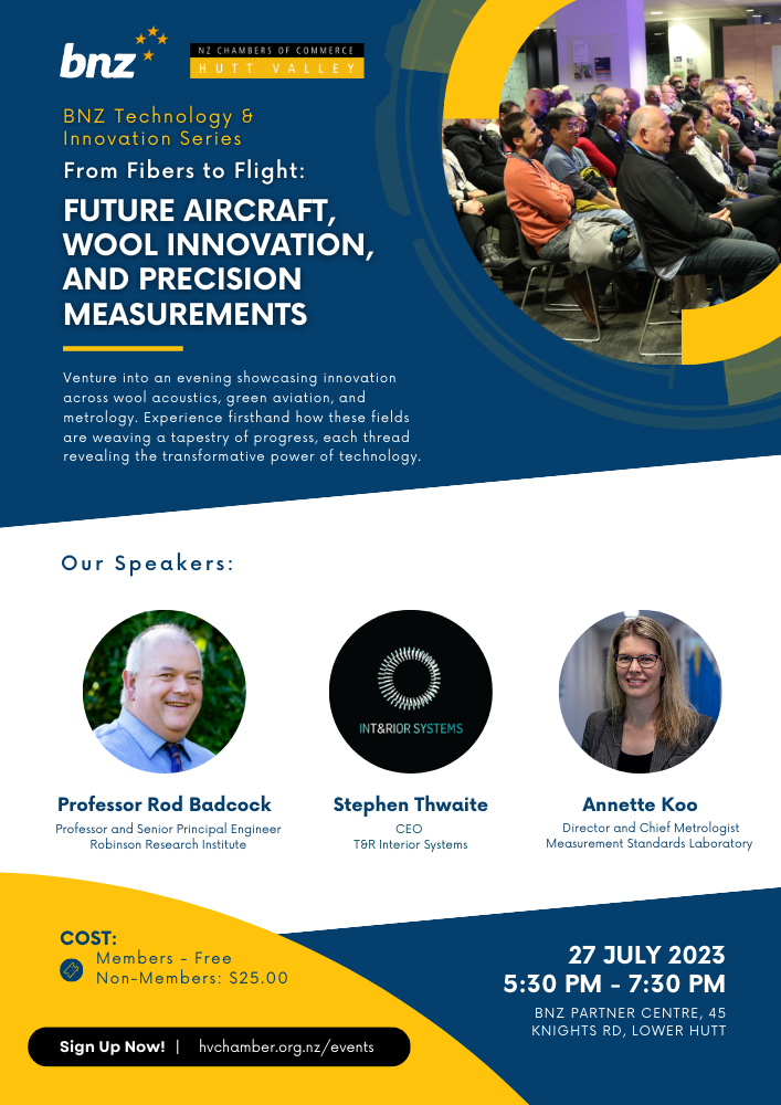 BNZ Technology & Innovation Series | From Fibers to Flight: Future Aircraft, Wool Innovation, and Precision Measurements