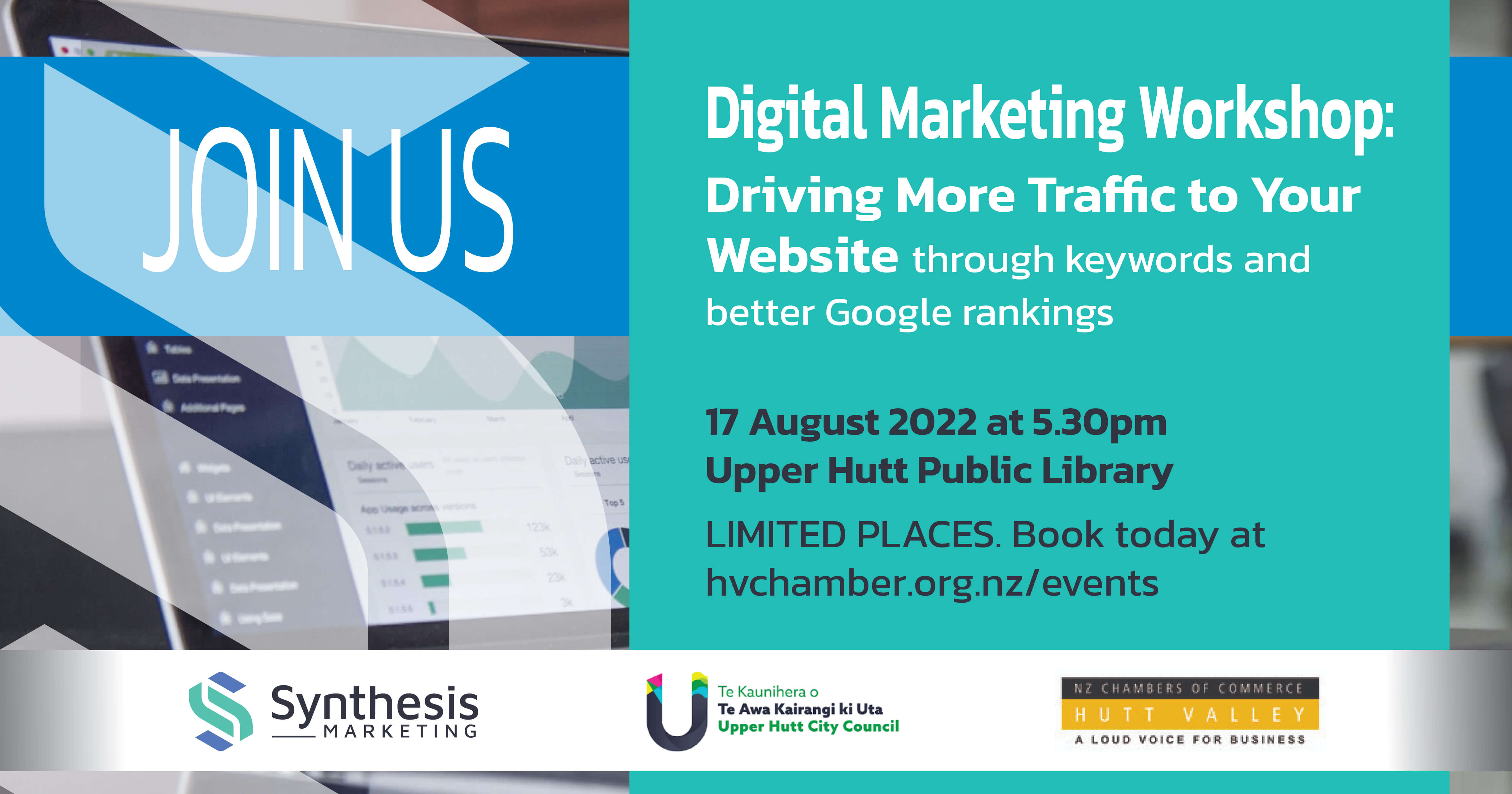 Digital Marketing Workshop: Driving Traffic To Your Website Through Keywords and Better Google Rankings