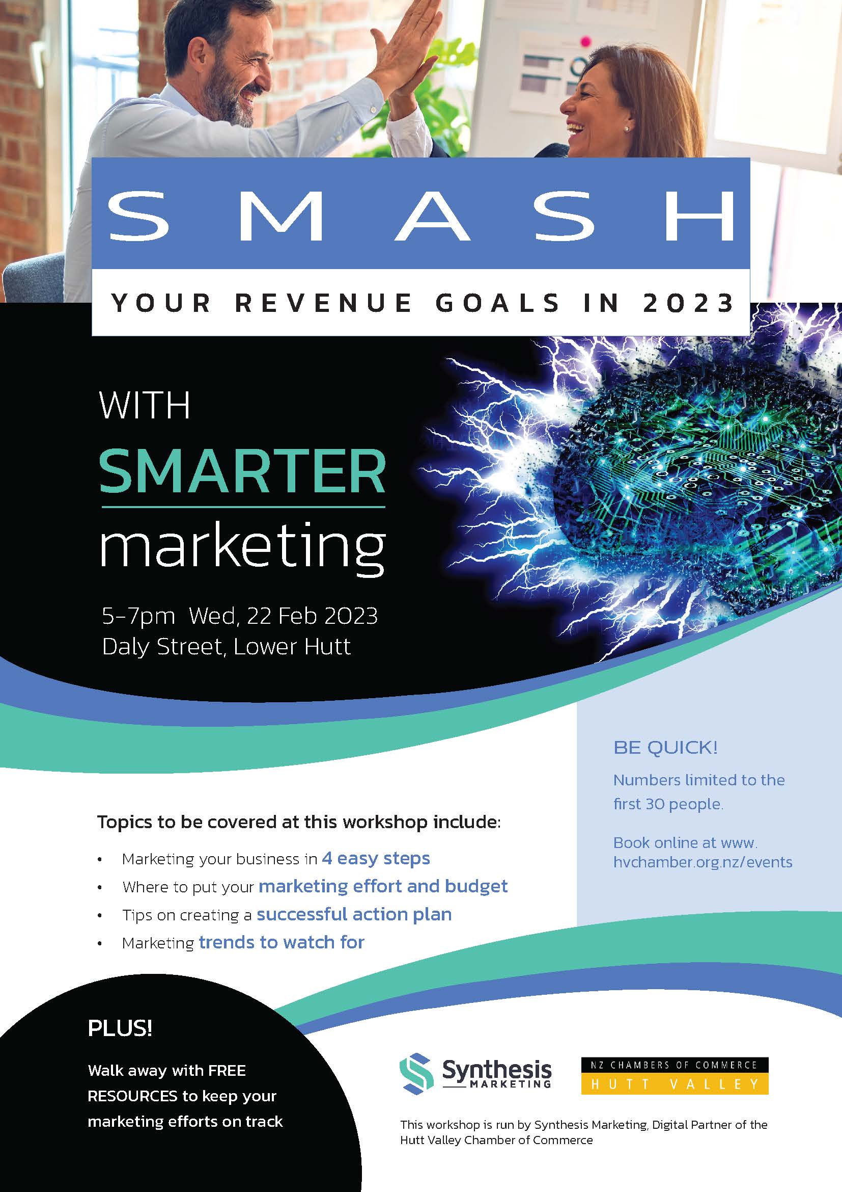 Smash Your Revenue Goals in 2023 with Smarter Marketing | Marketing Workshop Hutt Valley